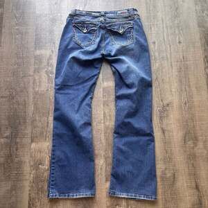 Royalty by Ymiusa Vintage Y2K Low Rise Bootcut Flare Jeans with Flap Pockets